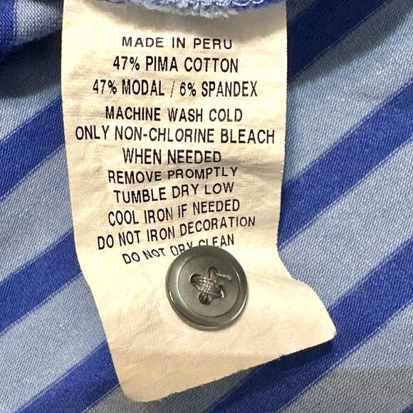 Greyson Shirt Men’s Size XL Blue Striped Performance Golf Polo Shirt Activewear - Picture 7 of 10